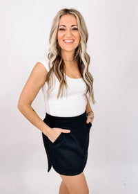 High Waist Casual Skort