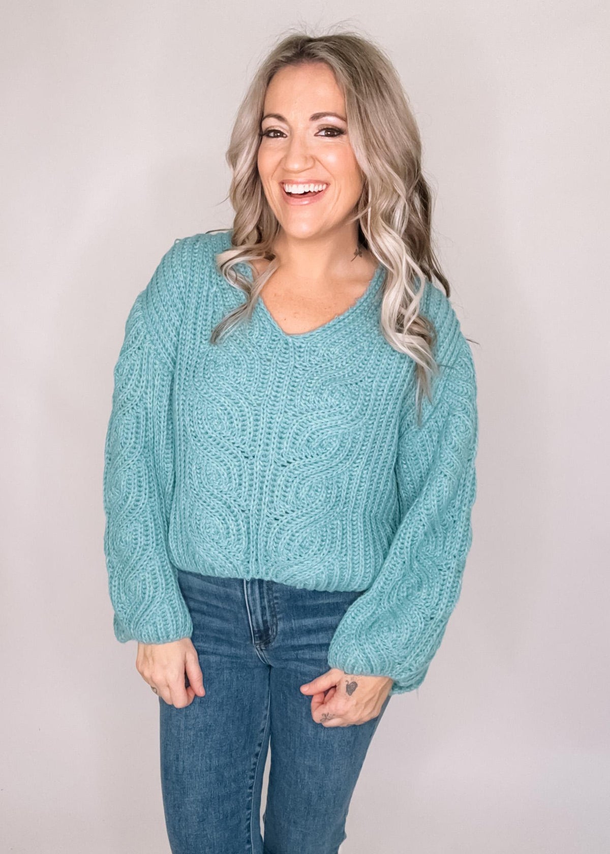 BLACK FRIDAY Mint Knit Sweater