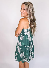 Jade Floral Smocked Mini Dress