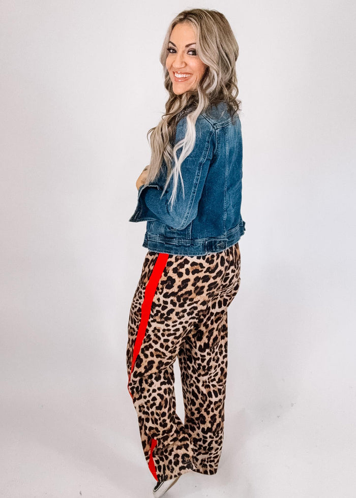 Leopard Print Track Pant