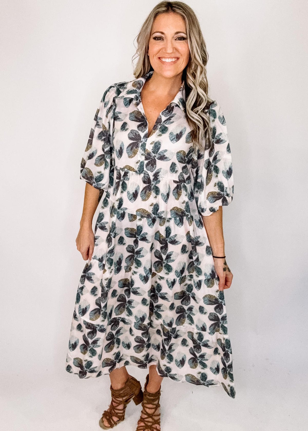 BLACK FRIDAY- Ivory Mixed Dress