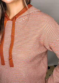 Copper Micro Stripe Hoodie