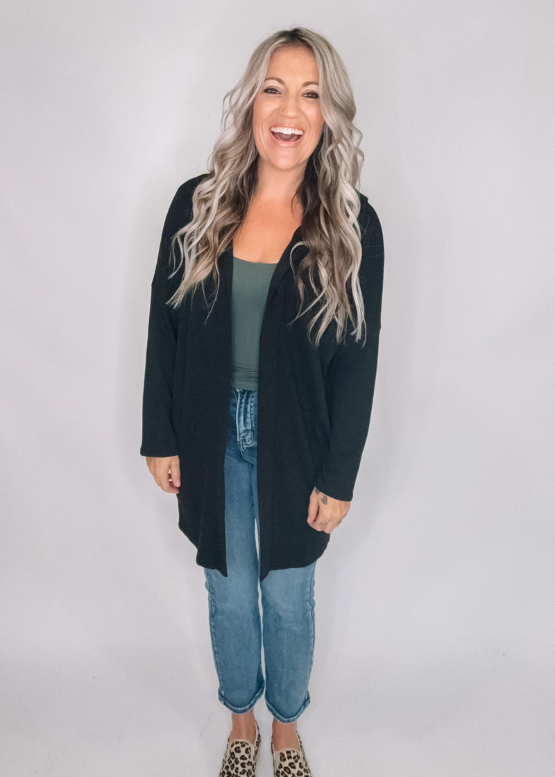 Long Sleeve Ribbed Cardigan