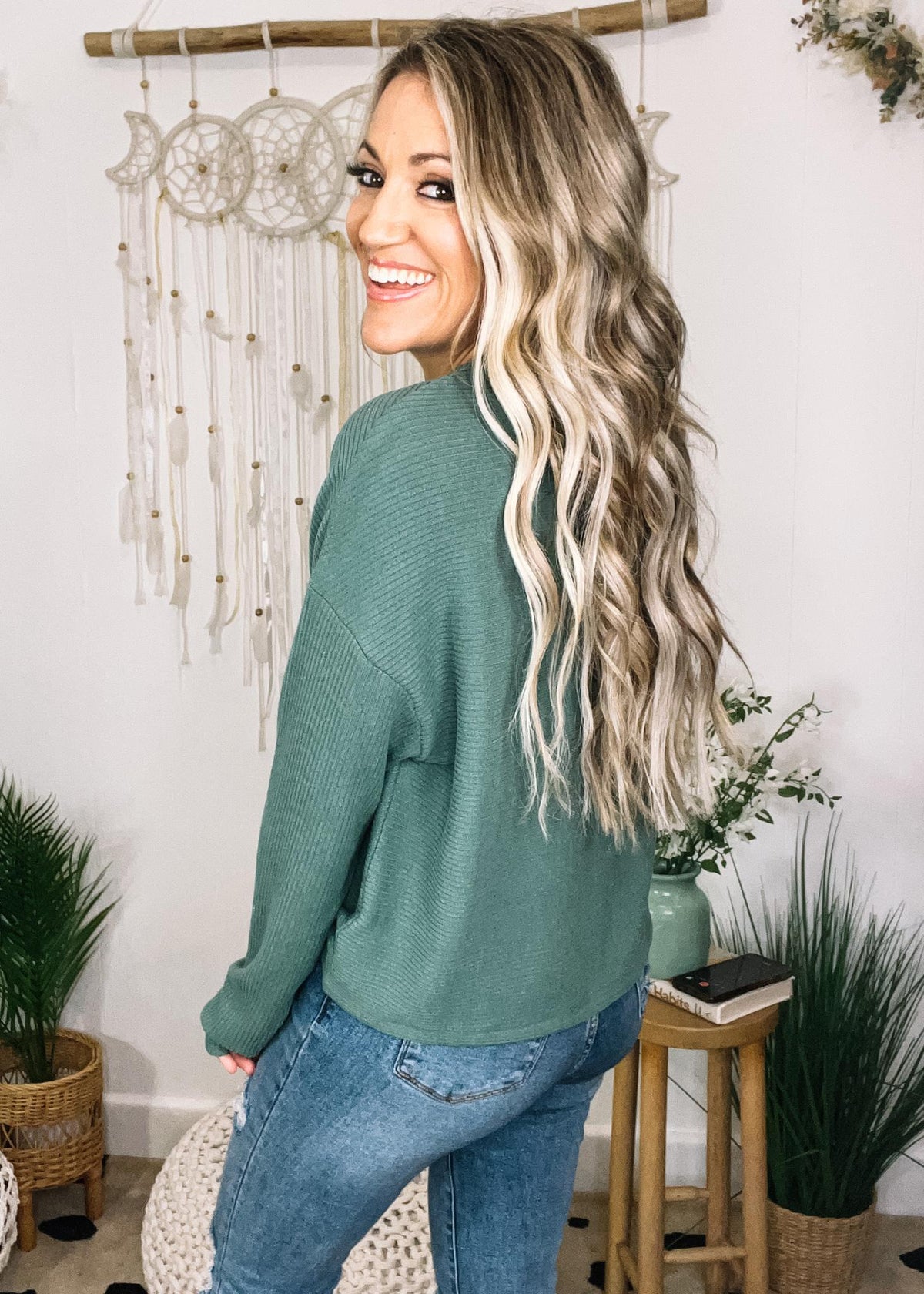 Long Sleeve Solid Knit Top