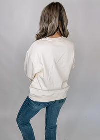 Cream Crew Neck Sweatshirt with Fall Icons