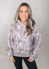 Grey Camo Printed Hoodie