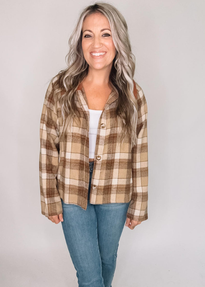 Brushed Plaid Barn Jacket