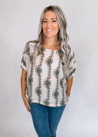Olive Garden Elastic Cuff Blouse