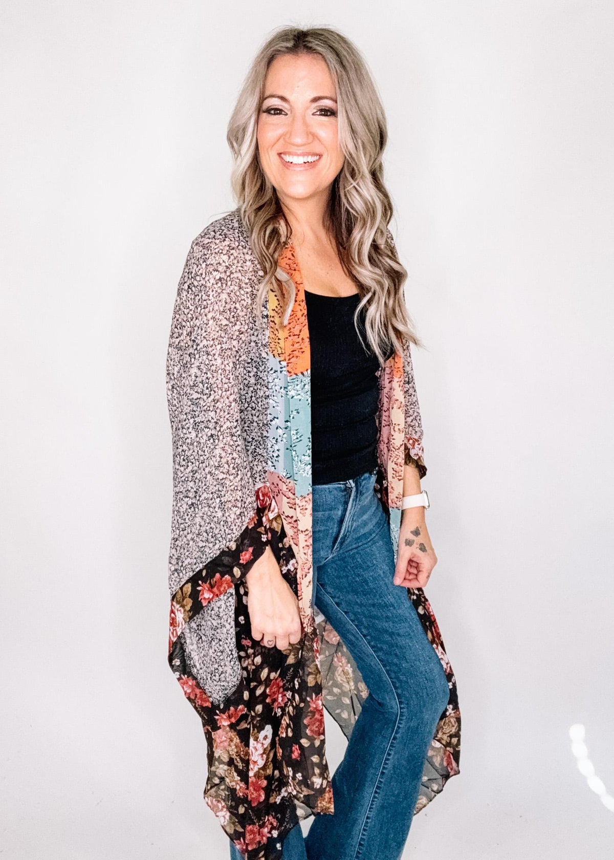 BLACK FRIDAY- Printed Kimono