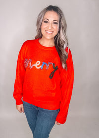 Red Merry Tinsel Sweater