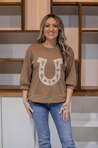 Mocha Horseshoe Pullover