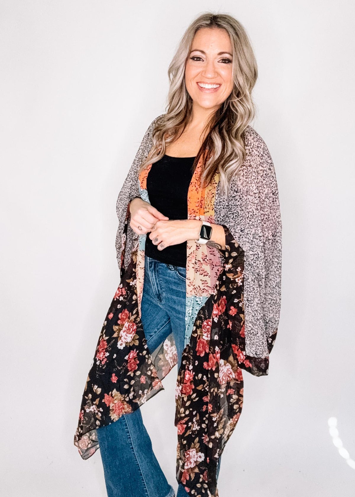 BLACK FRIDAY- Printed Kimono