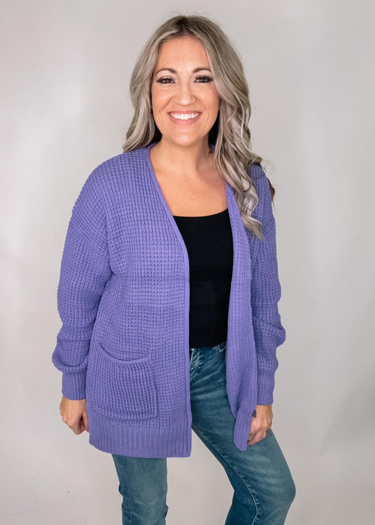 Waffle Knit Cardigan