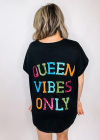Queen Vibes Only Sequin Top