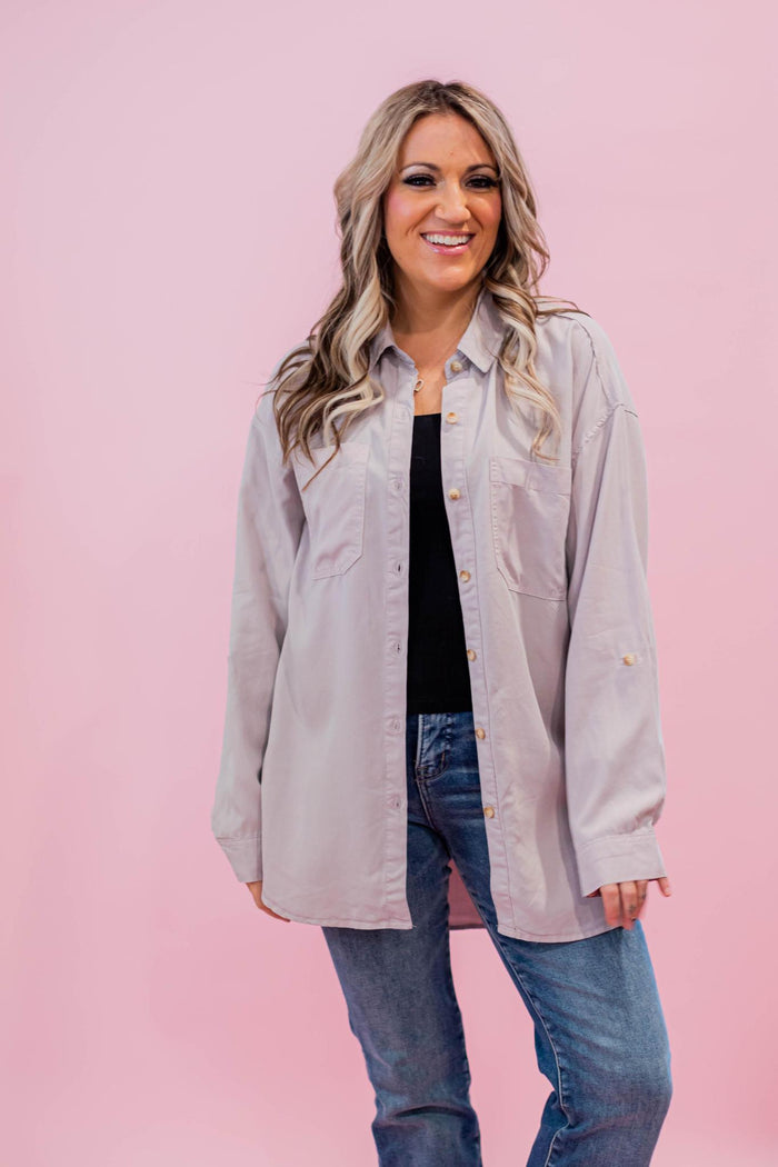 Soft Washed Tencel Oversized Shirt