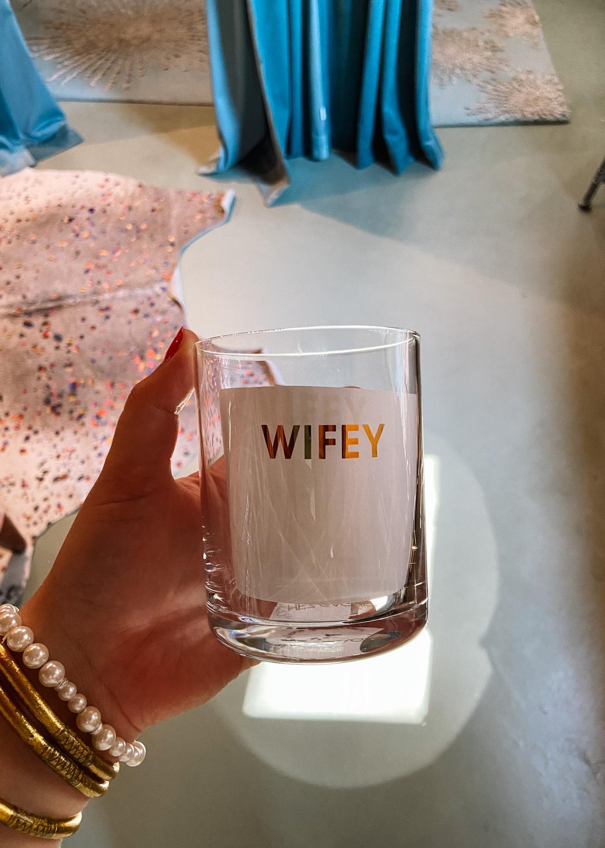 Wifey Rocks Glass