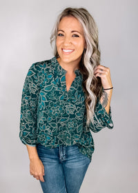 Hunter Green Lizzy Top