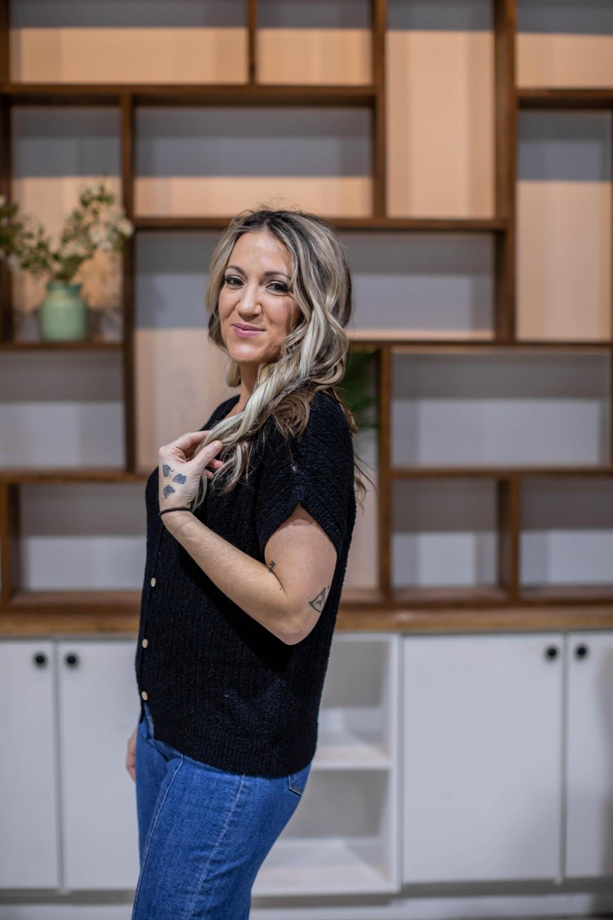 Texture Classic Knit with Buttons