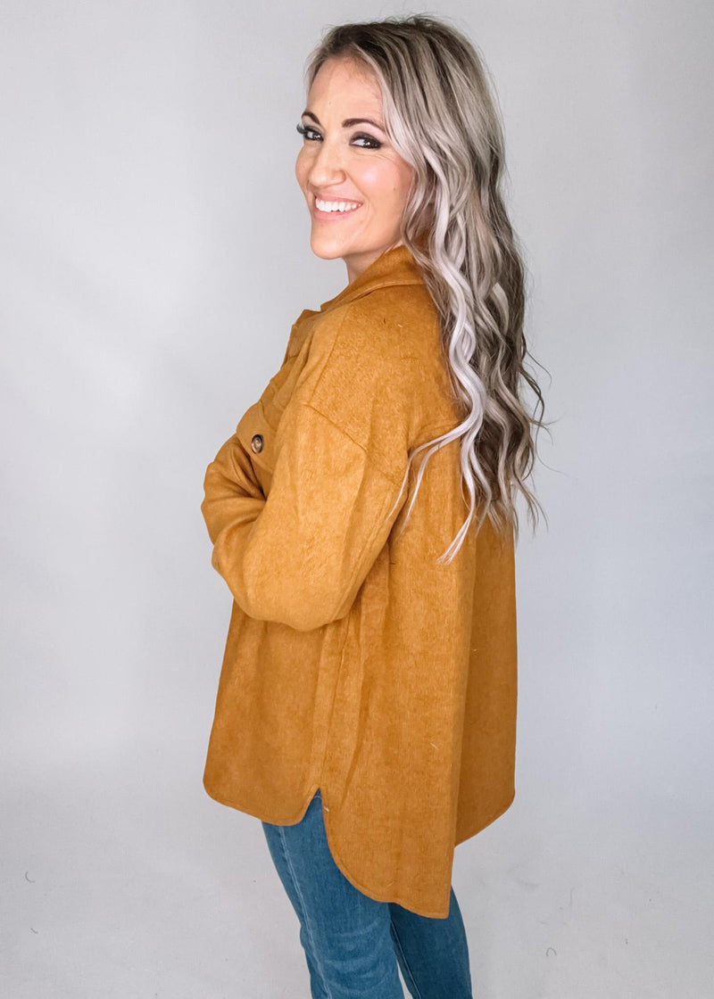 Camel Fleece Shacket