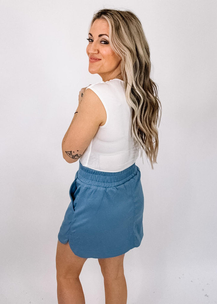 High Waist Casual Skort