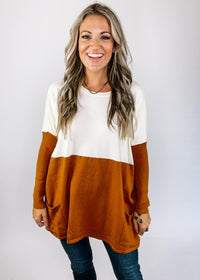 Ivory and Caramel Dolman Poncho