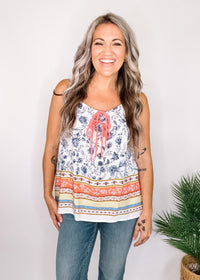 Floral Mix Print Babydoll Top