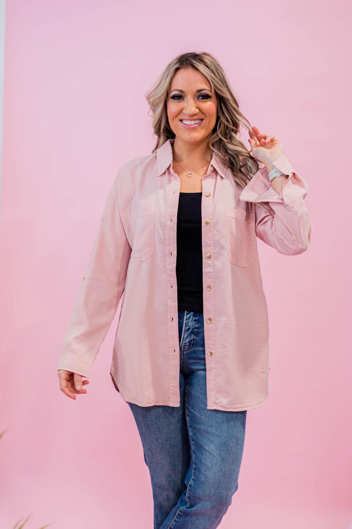 Soft Washed Tencel Oversized Shirt