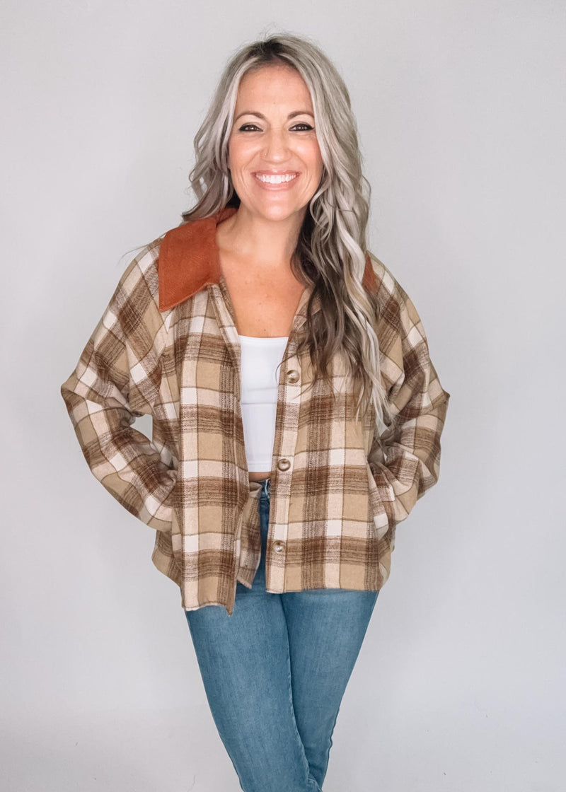 Brushed Plaid Barn Jacket