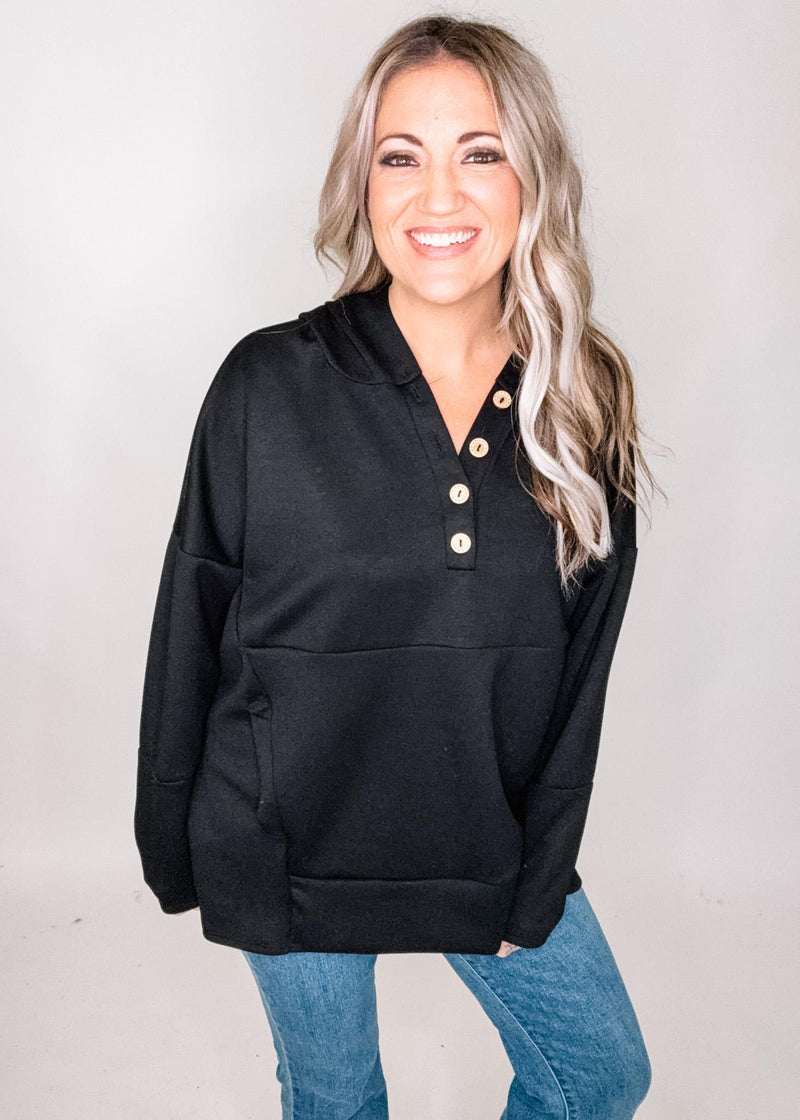 Oversized Henley Hoodie