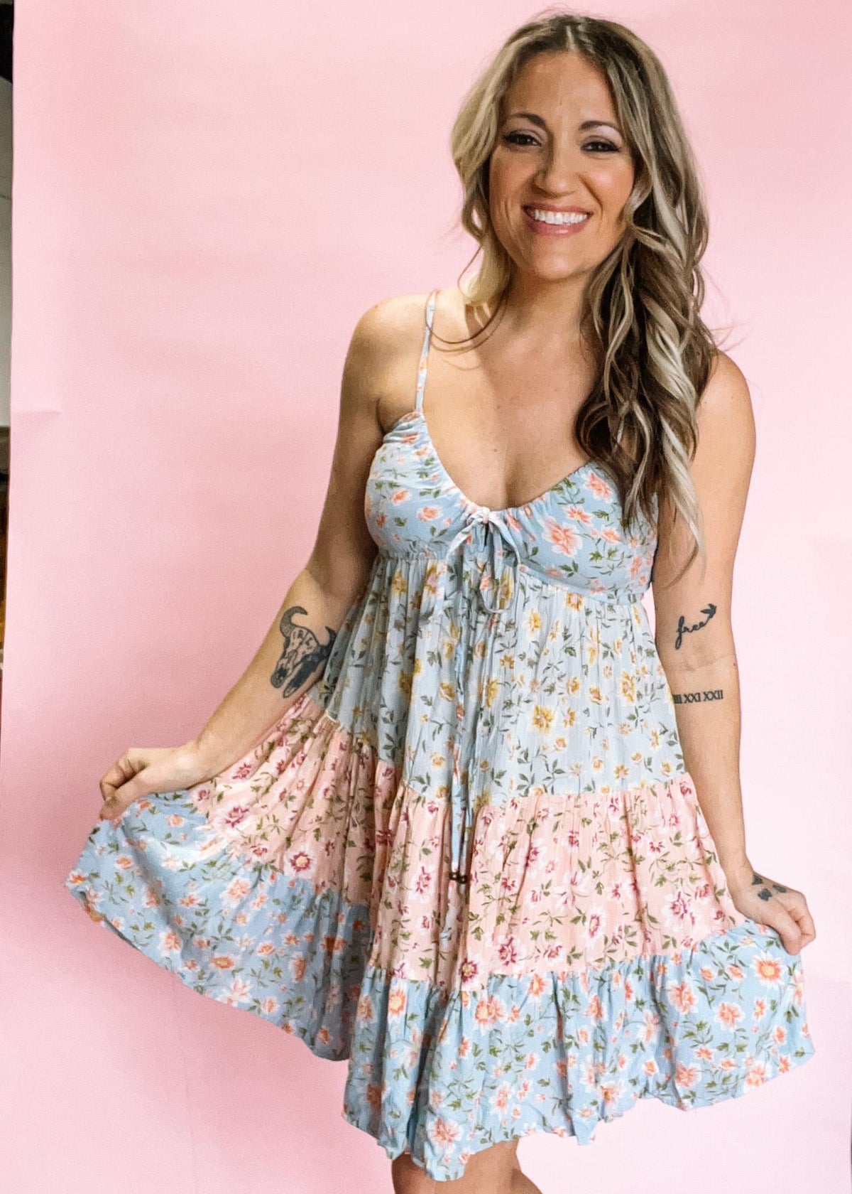 Spring Floral Mini Dress