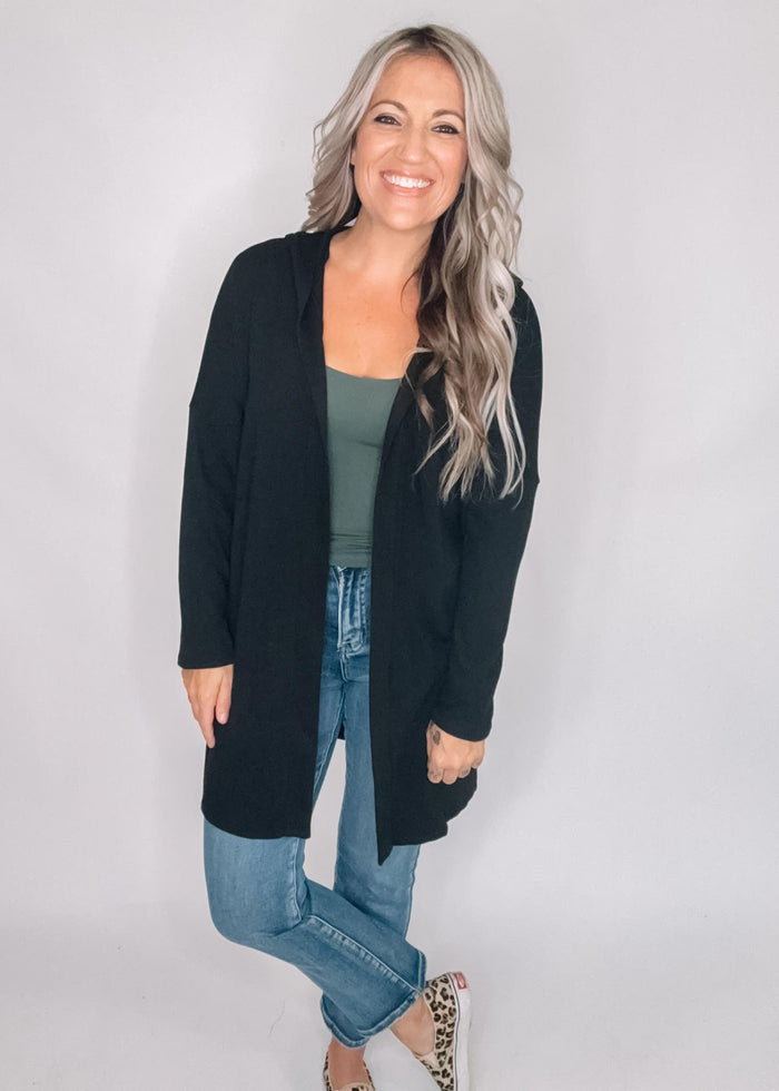 Long Sleeve Ribbed Cardigan