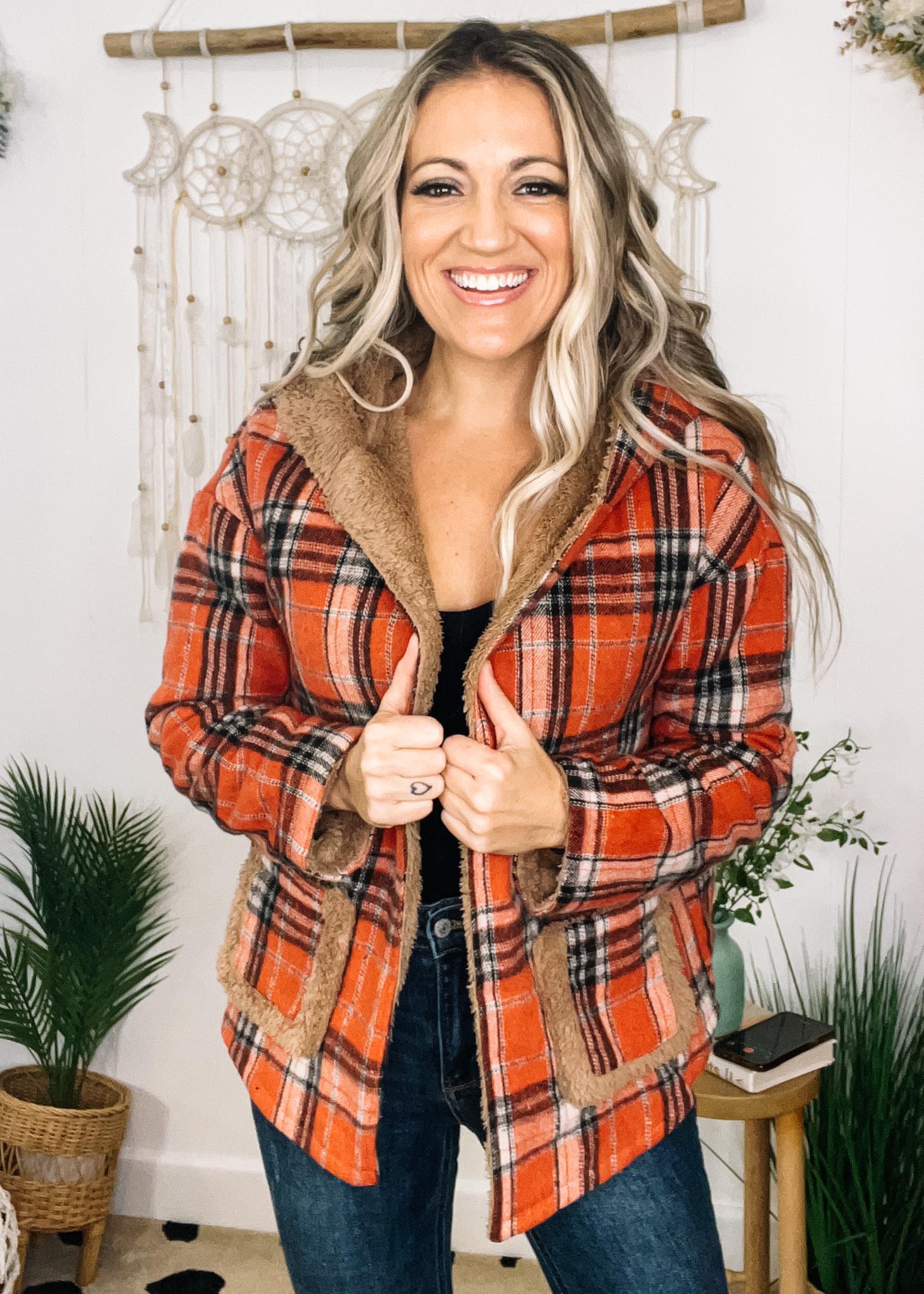 Plaid discount teddy hoodie