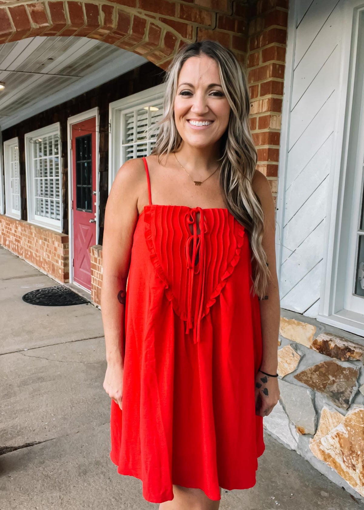 Pin Tuck and Baby Frill Dress