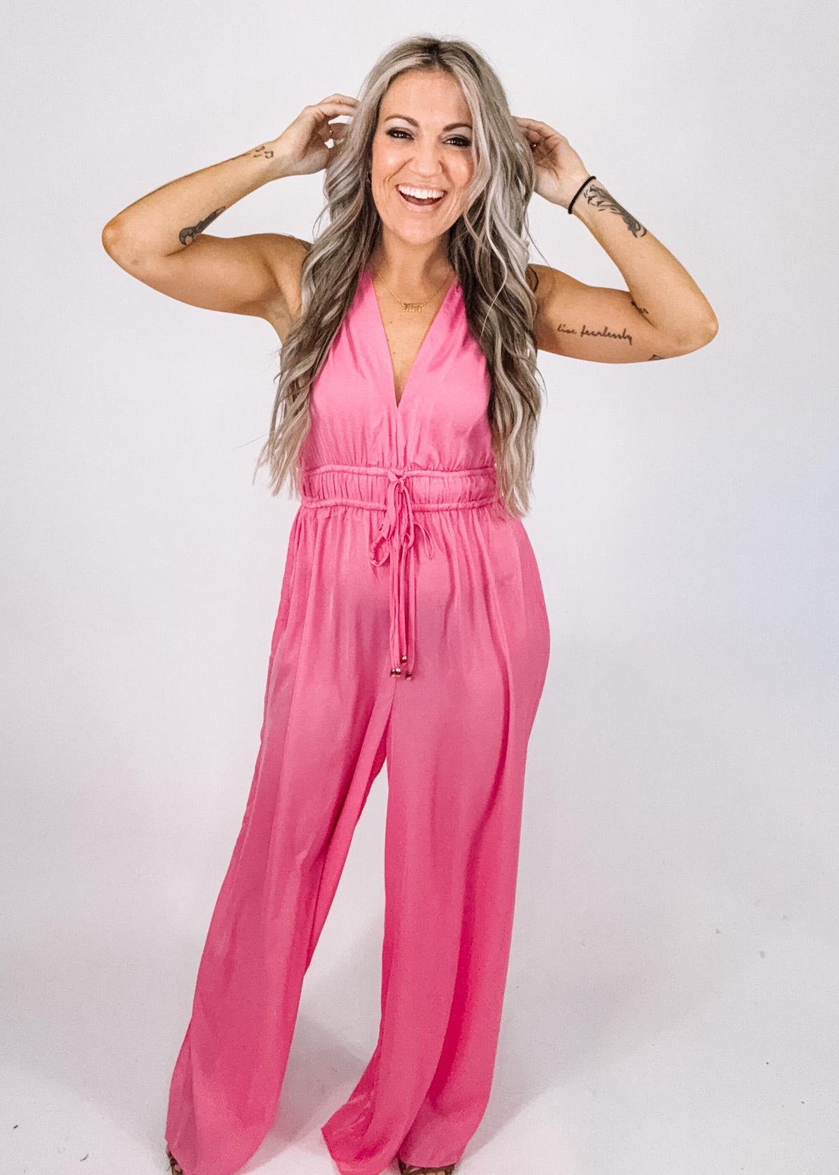 Kelsey  Satin Jumpsuit