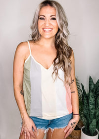 Color Block Knit Camisole