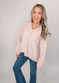 Soft Knit Henley Hoodie