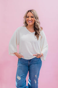 Classic Ribbed Poncho Top