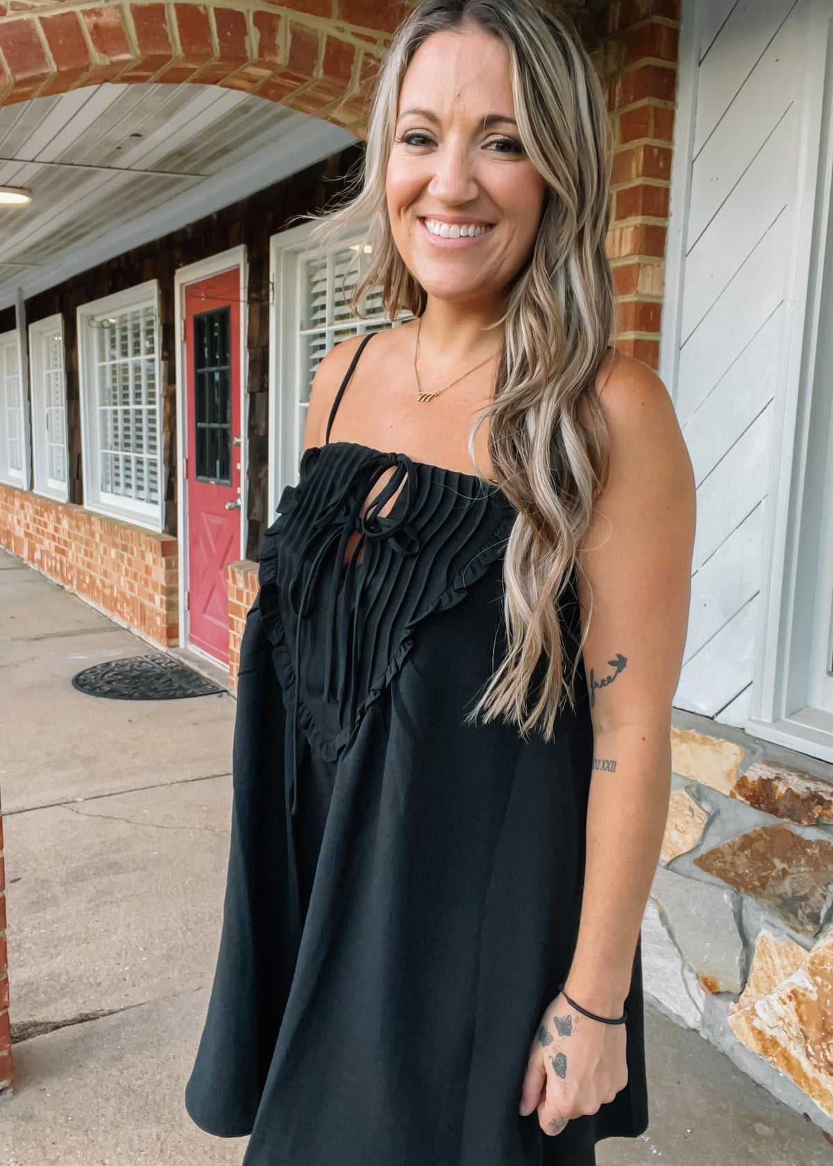 Pin Tuck and Baby Frill Dress