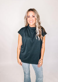 Midnight Drape Neck Blouse