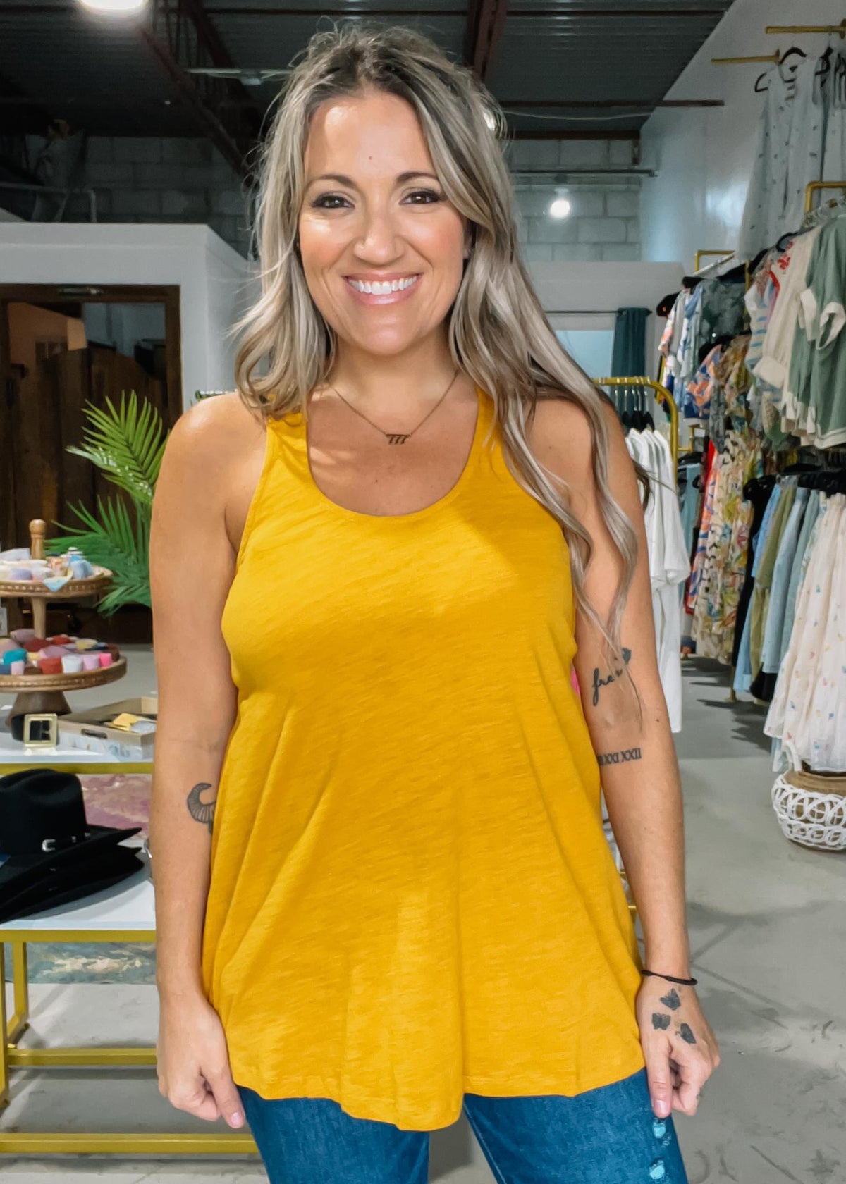 Strappy Back Flowy Tank
