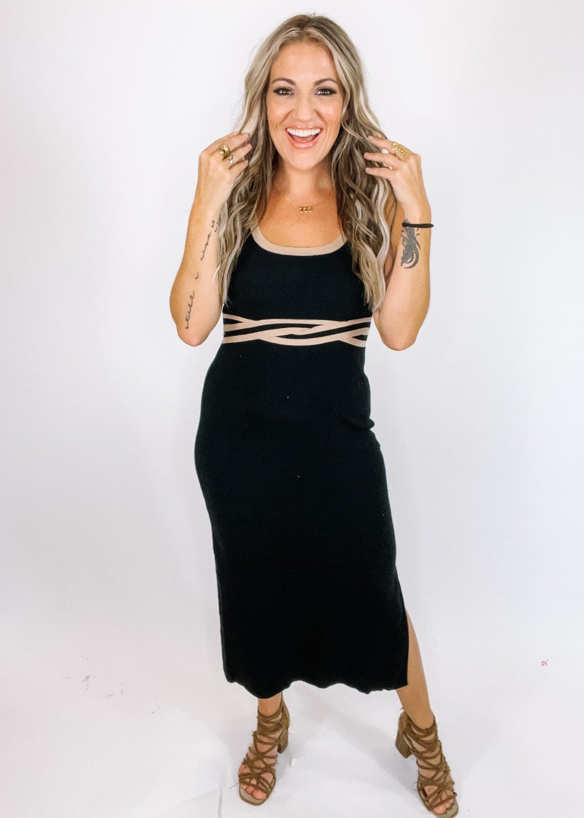 bernadette black dress Bernadette Dress: Black Midi Dress for Cocktail Party