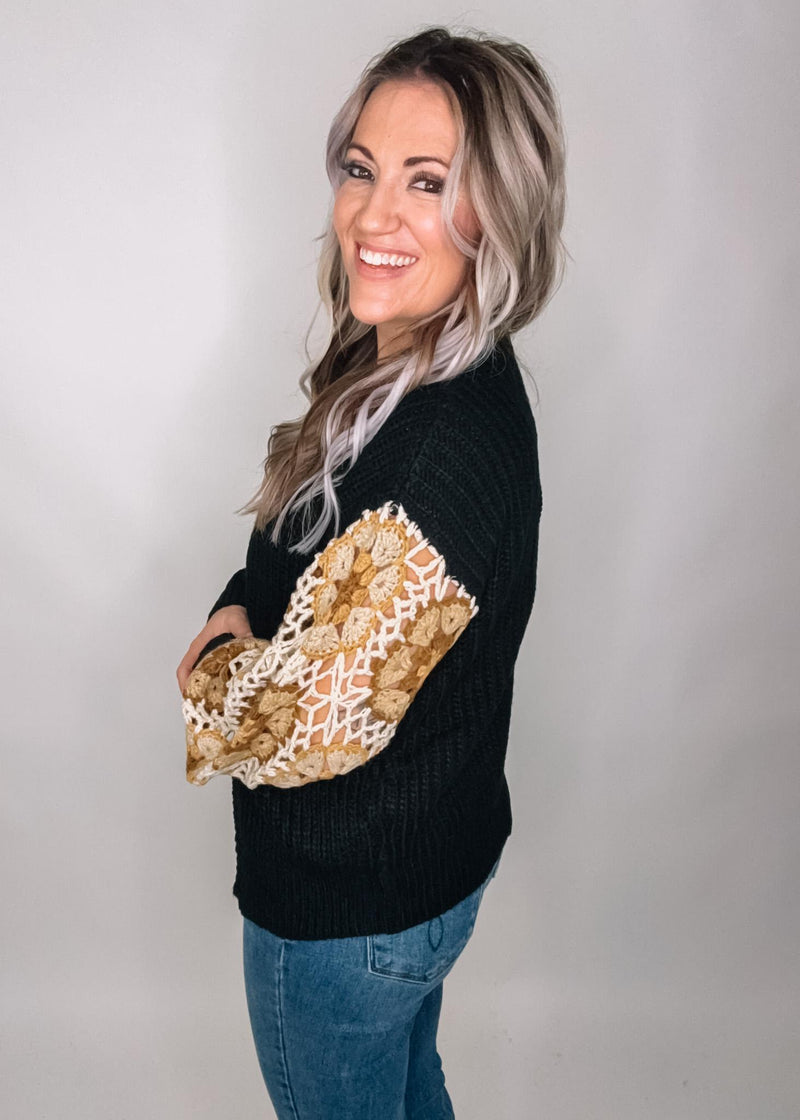 Crochet Sleeve Cardigan