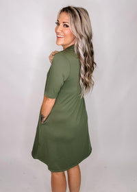 Half Sleeve Polo Mini Dress