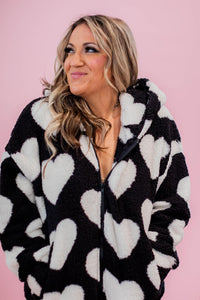 Black Heart Hoodie Jacket