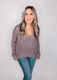 Distressed Hem Knit Sweater