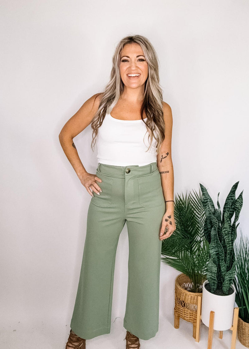High Waisted Chunky Crop Pant