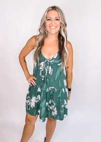 Jade Floral Smocked Mini Dress