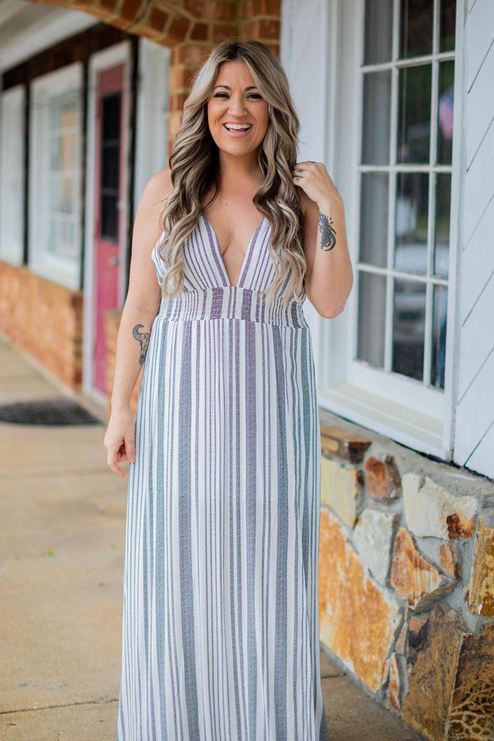 Vacay Maxi Striped Sundress