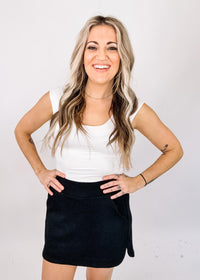 High Waist Casual Skort