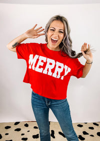 Merry Christmas Cropped Sweatshirt